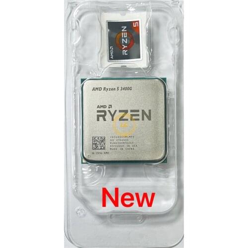 AMD Ryzen 5 3400G R5 3400G 3.7 GHz Quad-Core Eight-Thread 65W CPU Processor L3=4M YD3400C5M4MFH Socket AM4 Brand new