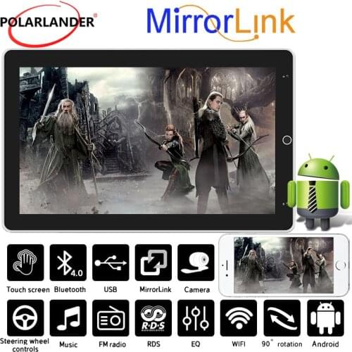 Car Radio 2 Din 10.1 Inch GPS Antenna Multi Languages 90° Rotating Screen 2 USB WIFI Mirror Link Android Thin Bluetooth 4.0