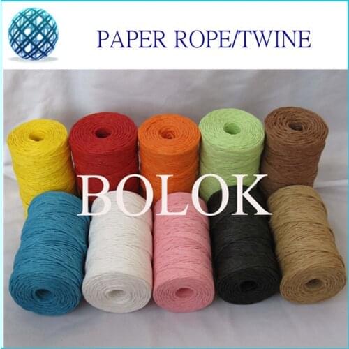 Free shipping 30pcs/lot high quality paper raffia ribbon cord/ Raffia rope for Gift Wrap & Deco