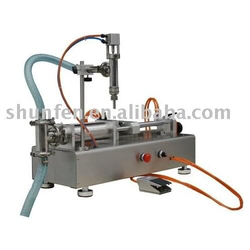 Free Shipping) Compact Pneumatic Liquid Filling Machine without Electricity (water filler, oil dosing machine, juice filler)