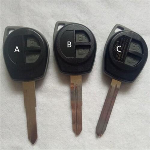 DAKATU With LOGO 2 Button Remote Car Key Shell Case Uncut Blank HU133R TOY43 SZ11R Blade for Suzuki SX4 Grand Vitara Swift