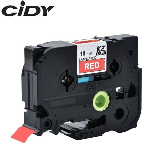 CIDY 10pcs compatible tze445 TZE-445 Tz 445 Tze 445 TZ445 White on Red Laminated label tape for brother printer ribbon cassette