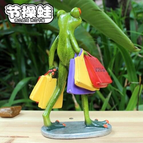 Frog tabletop creative resin household decoration frog crafts festival gift birthday gift girl statues Home dies