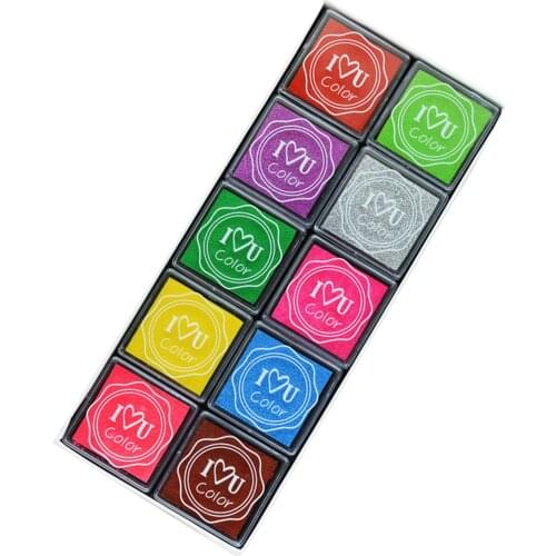 20Colors Kids Colorful Washable Water-based Stamp Pad Ink Pad Cushion Stamps Inkpad DIY Finger Painting Scrapbook Graffiti Toy