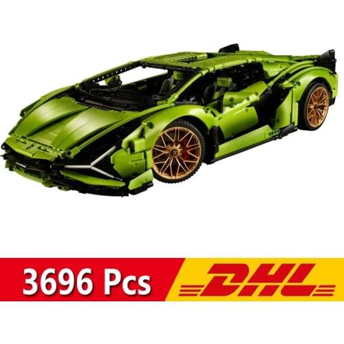 Lamborghinis RC Car SIAN FKP37 Roadster Model Kit Building Blocks 3696Pcs Bricks Toys Children Gift