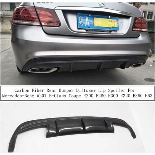 Carbon Fiber Rear Bumper Diffuser Lip Spoiler For Mercedes-Benz W207 E-Class Coupe E200 E260 E300 E320 E350 E63 2014 2015 2016
