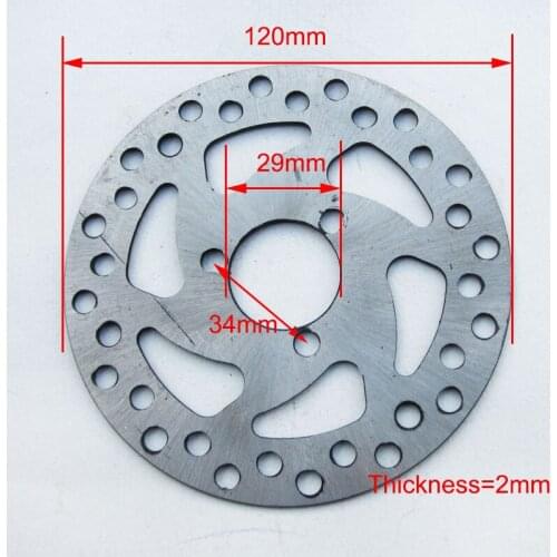 Disc Brake Plate 120mm 29mm with 3 Mounting Hole for Electric Scooter e-Bike
