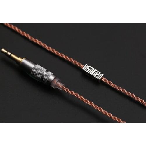 Diy headphone wire 7N single crystal copper cable DIP/Curved plug