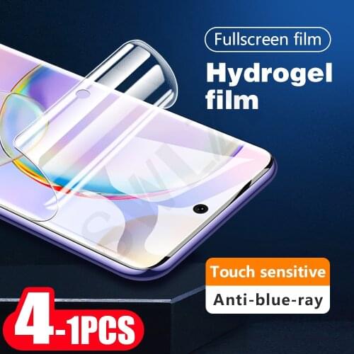 4-1Pcs hydrogel film for Honor 30 Youth 30s 30i 20s 20i view 20 pro plus V40 lite phone screen protector soft full cover