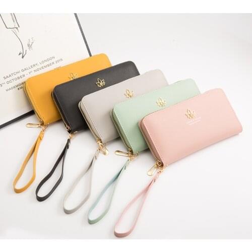 Quality Leather Wallet Women Long Card Holder Ladies Clutch Purse Women Wallets Zipper Money Bag Coin Pocket Wallets for Women