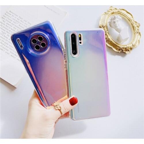 Laser Rainbow Soft Case For Huawei P Smart Z P50 P40 Pro Plus P30 P20 Lite 2019 Honor 9X X10 20 10i 20i 10X X20 50 SE Nova 3E 4E