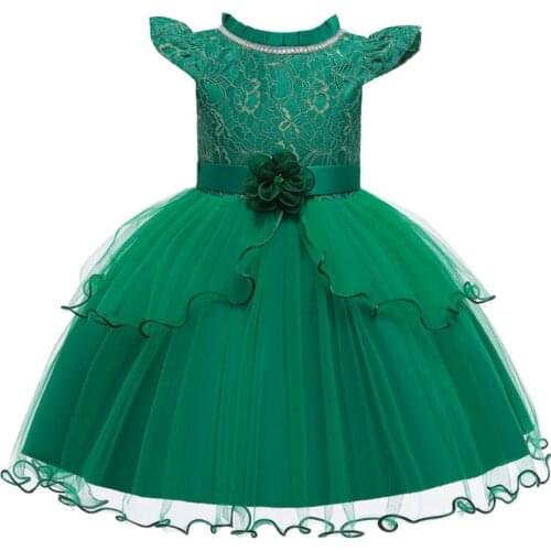 Summer Princess Dress For Girls Lace Birthday Party Dress Flower Girls Wedding Dress Children Clothing 2 3 4 5 6 7 8 9 10 Year