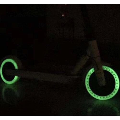 Luminous Shock Absorber Tire for Xiaomi Mijia MI M365 Bird Scooter Damping Rubber Tires Wheels Tyre Fluorescent Solid Hole Tires