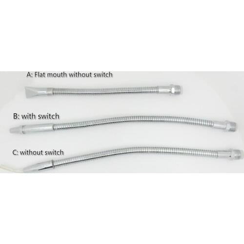 1/4" 3/8" 1/2" Metal Flat Nozzle Flexible Round Nozzle Water Oil Coolant Pipe Hose 200mm to 600mm Lathe Switch