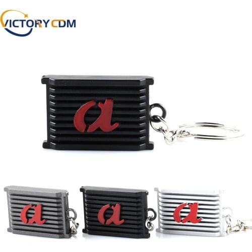 JDM Metal Car Intercooler Keychain Car Accessories Interior pendant key ring For Bmw Honda