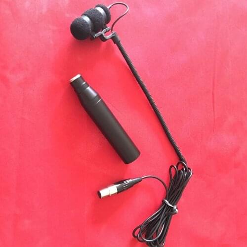 MU100 Wired Instrument Microphone with XLR3 / XLR4 48V Phantom Power Adaptor for Guitar Play or Voice Pick-up