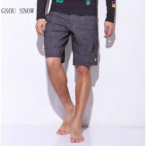 GSOU SNOW Mens Beach Quick-drying Breathable sunscreen ultra-light shorts Fitness running sports shorts camping pants