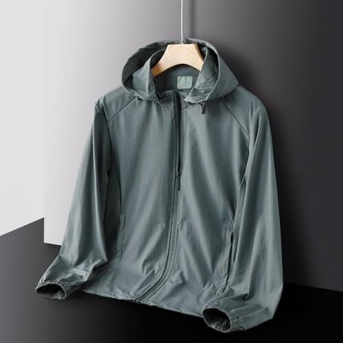New sun protection clothing mens outdoor sports and leisure men and women sun protection clothing thin ice silk jacket