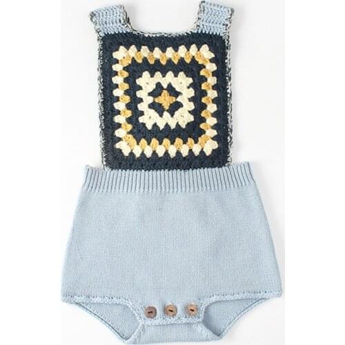 New 2020 Spring Autumn Baby Boys Girls Rompers Baby Clothes Rompers Knit Braces Rompers Infant Boys Girls Bodysuit