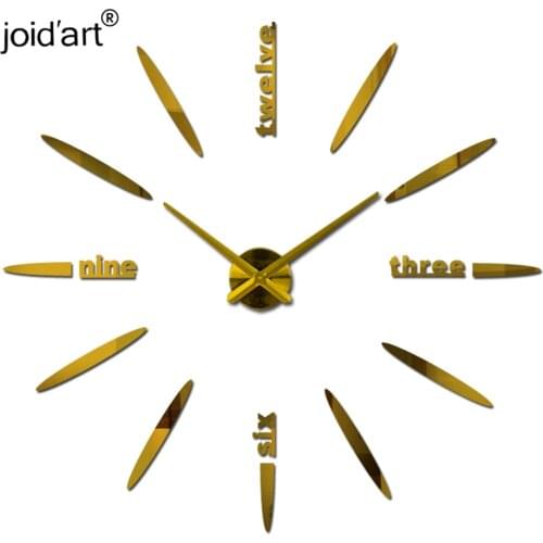 Diy living room new acrylic quartz watch wall clock clocks reloj de pared home decoration hot sale Sticker