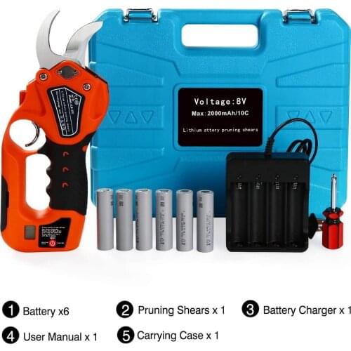 Electric Pruning Scissors Li-ion Rechargeable Cordless Secateur Branch Cutter Fruit Pruning Cutting Shears Garden Power Tool