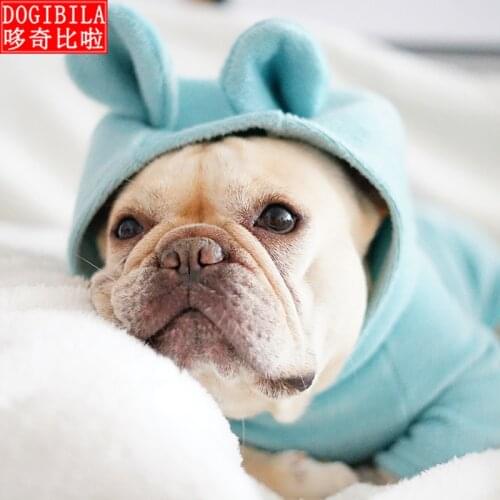 Pet dog medium-sized dog clothes spring and autumn clothes four-legged clothes soft thick warm rabbit One piece