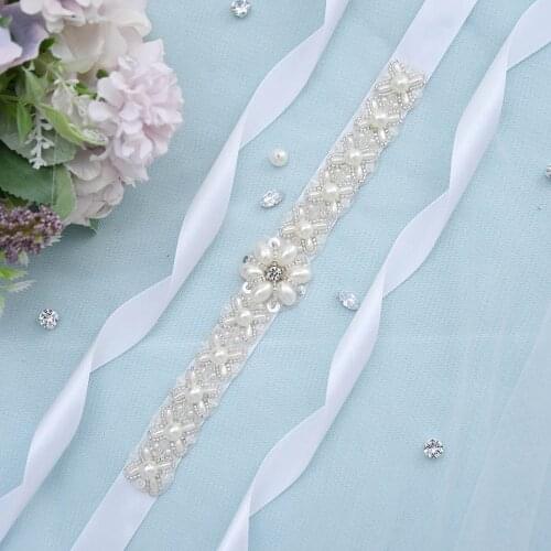 ZMS155 Handmade Wedding Dress Belt Bridesmaid for Bride Ceremony Dresses Accessories Bridal Decorations Womens Belts Fashion