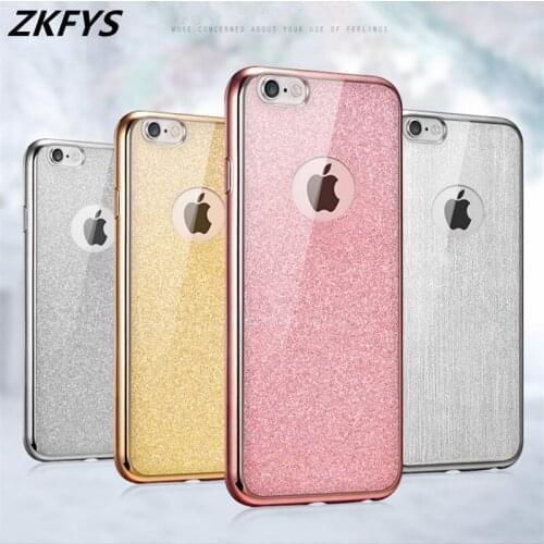 Luxury Bling Glitter Case For iPhone 11 Pro XS Max XR X Plating Soft TPU Phone Bags Cases For iPhone 6 6S 7 8 Plus Back Cover