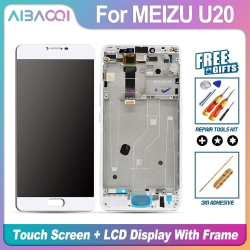 AiBaoQi Brand New 5.5 Inch Touch Screen+1920x1080 LCD Display+Frame+Power Cable Assembly Replacement For Meizu U20 Phone
