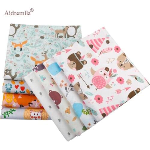 Cartoon Bear Series,Cotton Fabric Printed Twill Cloth Sewing&Quilting DIY Child Bed Sheet Clothes Hometextile Set dolls Material