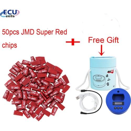 50pcs JMD Super Red chips + Free Gift 1 set JMD Ebaby Remote/Chip Generate Frequency Tester Cloud Decoding ID46/4D/48/47/70/83