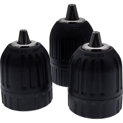 Drill Chuck 0.8-10mm 2-13mm 3/8-24UNF Conversion Thread Drill Chuck 1/2-20UNF Wrench Into Electric Drill 3 Jaw Chuck