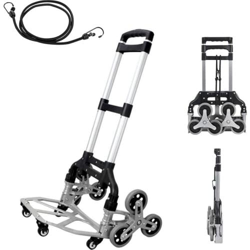 Stair Climbing Cart All Terrain Stair Climbing Hand Truck Portable Folding Trolley for Upstairs Cargo
