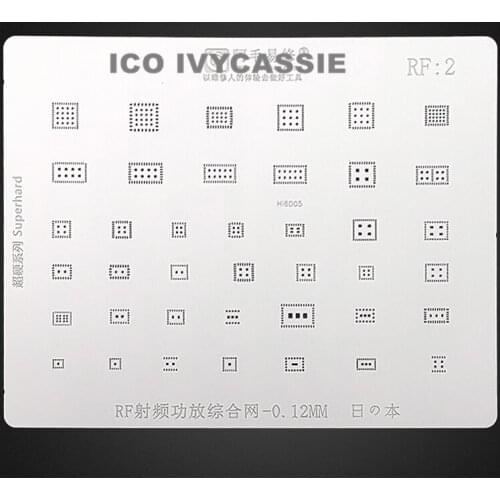 Amaoe RF2 BGA Stencil HI6005 Power Amplifier IC Chip Reballing IC Pin Solder Tin Plant Net Steel Mesh Heat Template Square Hole