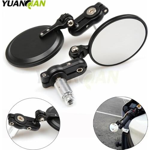 Universal Black Motorcycle rearview Mirrors 7/8" for yamaha YZF R125 R15 R25 r 125 15 25 mt-07 mt-09 mt 07 09 MT-09 FZ07 FZ09