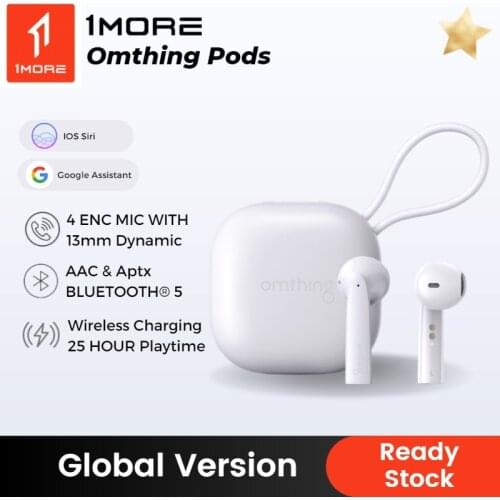 1MORE Omthing AirFree Pods Wireless Bluetooth Headphones AAC AptX Tws 25H Playtime Wireless Charging CVC 8.0 ENC HD Call EarBuds