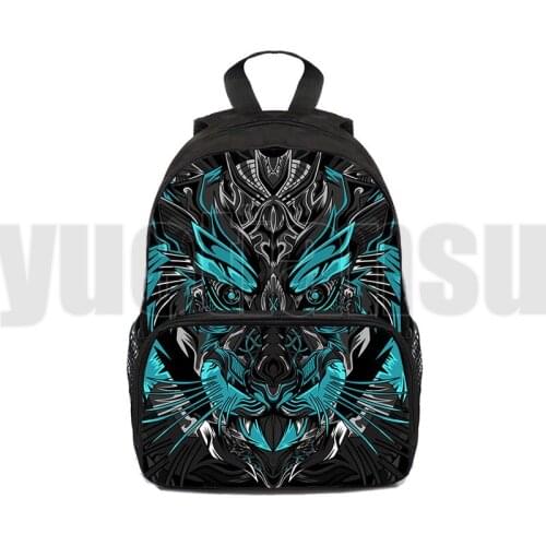 3D Abstraction Animal Tiger Wolf Dragon Backpack Terror Skull Ghost Travelbag Boys Girls Lion Monster SchoolBag Children Bookbag