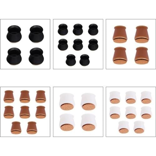 4/8pcs Household Silicone Table Chair Leg Cover Felt Cap Pad Furniture Feet for Mute Moving and Prevent Scratches