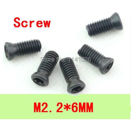 50pcs M2.2*6mm Spare CNC Tools Spare Screw,Blade Cutter Bar Head Screw Cnc Milling Insert Turnng Tools Spare Screw