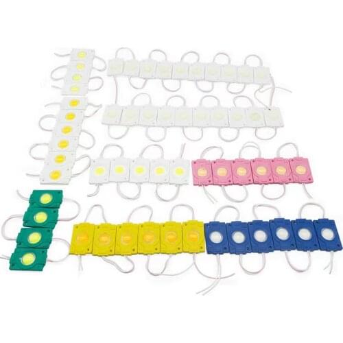 500pcs Super Bright 2.4W COB LED Module light White/Warm White Lamp Bead Chip DIY Letter Advertisement lighting DC12V