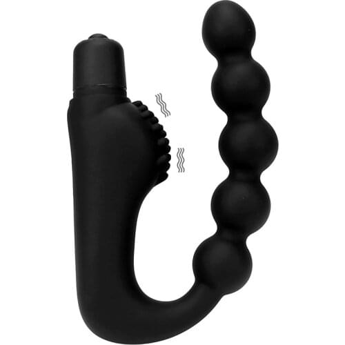 Anal Vibrator Anal Beads Silicone Butt Plug Vibrating Dildo Vagina Clit Stimulator Adult Sex Toys For Women Men Prostate Massage