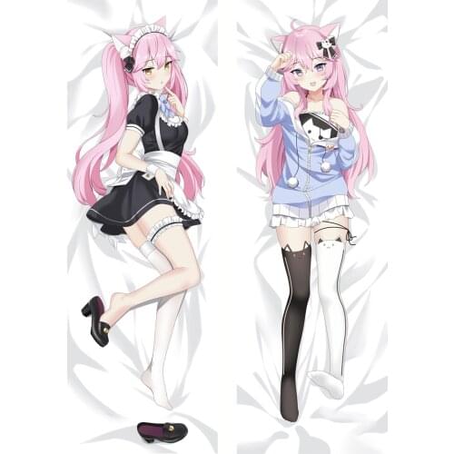 Anime Dakimakura Virtual YouTuber Nyanners Hugging Body Pillow Case Double Side Printed Pillow Cover Pillowcase Peach Skin