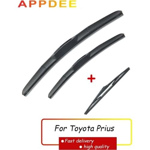 APPDEE Wiper Front + Rear Wiper Blades Set Kit For Toyota Prius 2009-2015 Windshield Windscreen Rear Window 26"16"16"