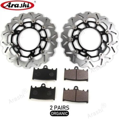ARASHI CNC Front Brake Disks Rotors Disc Brake Pads For SUZUKI GSX FA 1250 2010 2011 2012 2013 2014 2015 Motorcycle Front Pad