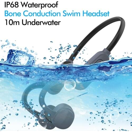 Bone Conduction Headphones Wireless Fone Bluetooth 5.0 Stereo IPX8 Waterproof Swimming Diving Running Cycling Sport Headset 32GB