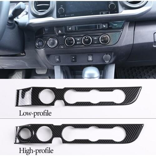 Car Center Console air Conditioner Knob Switch Panel Frame Cover Trim ABS Chrome For Toyota Tacoma 2016-2020 Interior Accessory