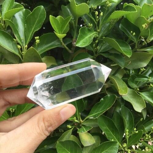 8 sided Natural Clear quartz crystal double Point healing transparent quartz Double Terminate Points