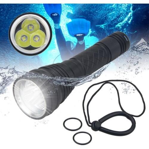 Professional 2000 lumens IP68 Diving Flashlight Scuba Diver Torch Can Dive 100M XM-L2 Led T6 White Waterproof Tactical Lantern