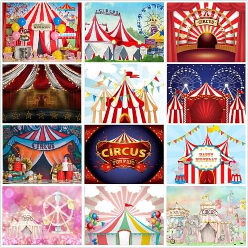 Newborn Baby Shower Circus Backdrop for Photography Birthday Party Decorations Photo Background For Children Backdrops Studio