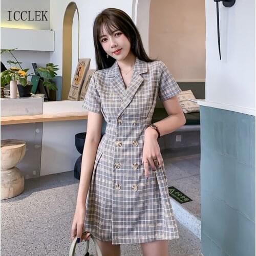 Летние платья в клетку ICCLEK China At AliExpress